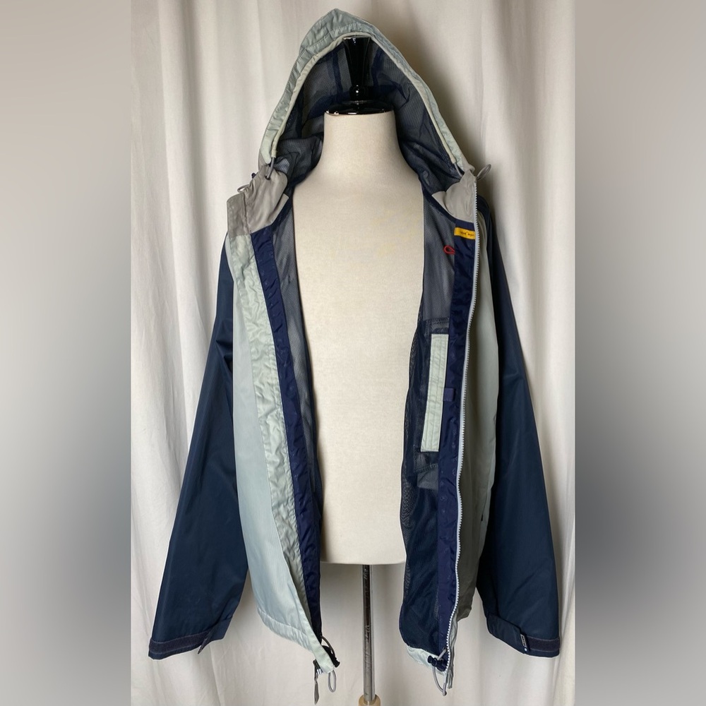 Burton Snowboards Ronin XL Snowboarding Blue Gray Hooded Lightweight Jacket Rare